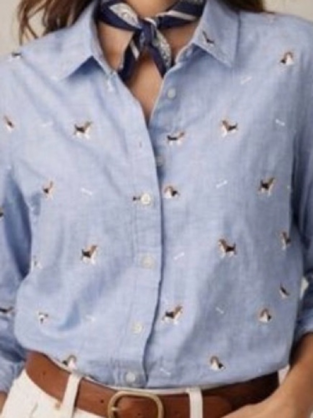 100% cotton | Petite women’s Talbots | Tops | Fetching Beagle Dog Print - Picture 4 of 15